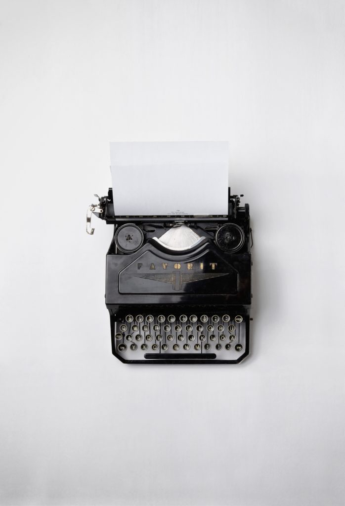 Typewriter Writing a Bestseller